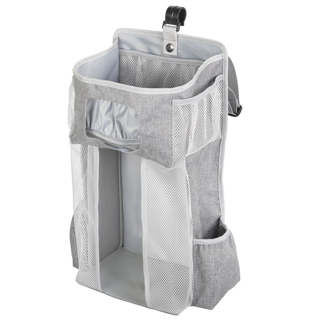 Attachable baby bed storage bags