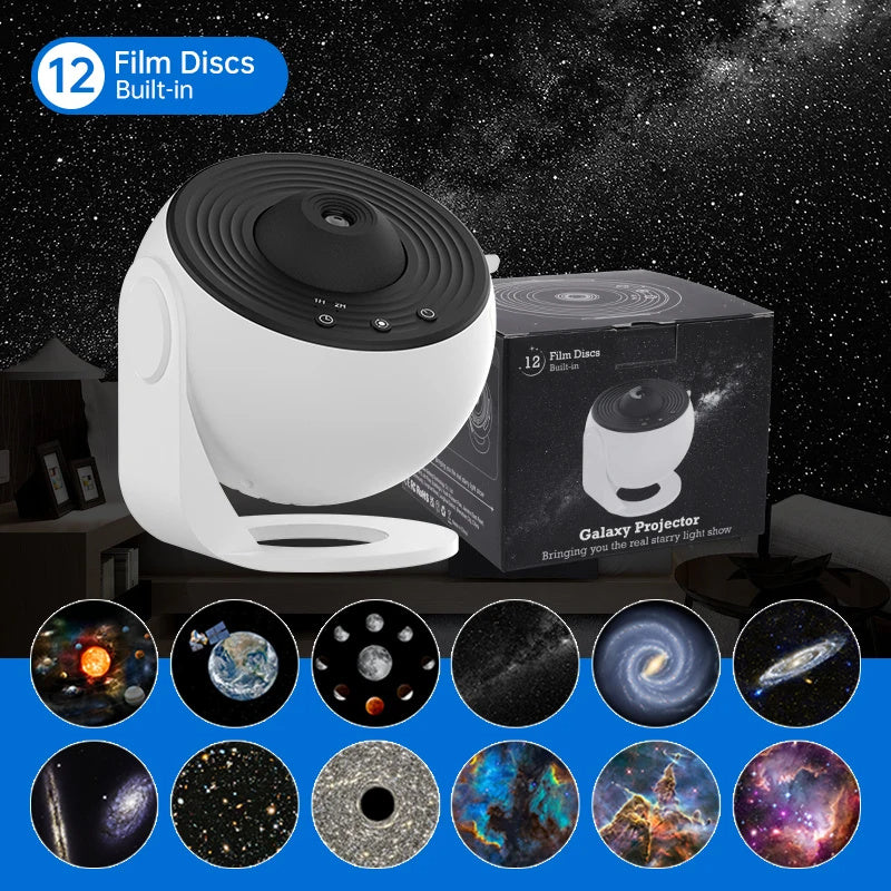 Starry Sky Light Galaxy Projector - For house and car Rotates 360